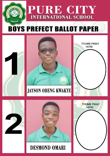 ballot paper for SRC election